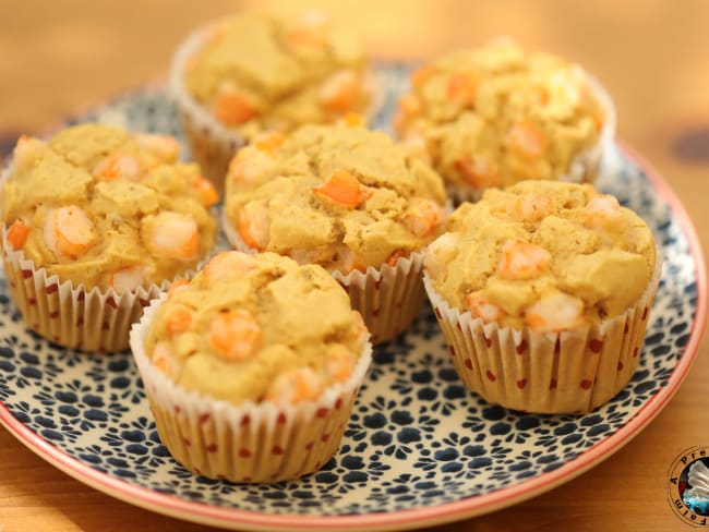 Muffins aux crevettes et curry