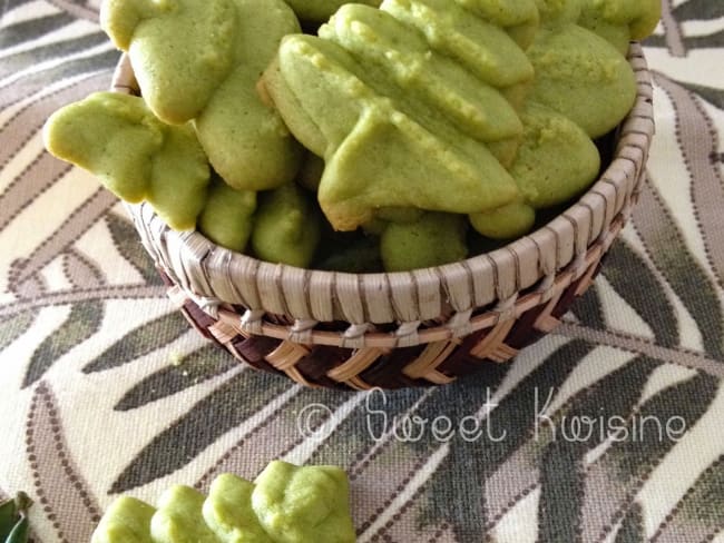 Les feuilles gourmandes sablées au matcha