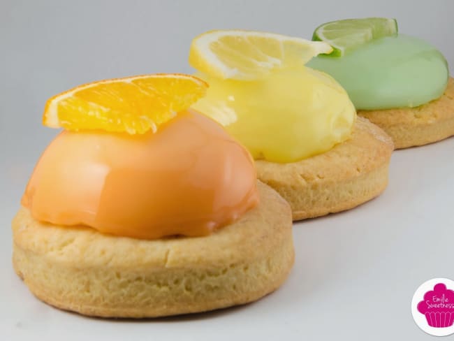 trio de tartelettes aux agrumes: orange, citron et citron vert