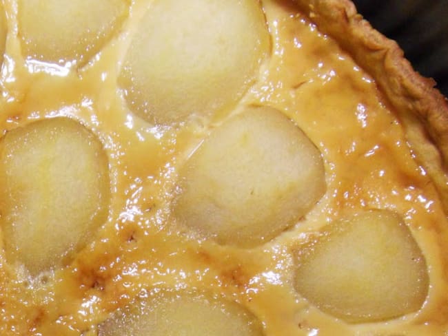 Tarte aux poires et caramel