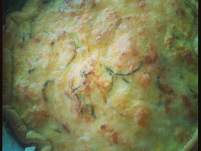 quiche poulet et courgette au curry