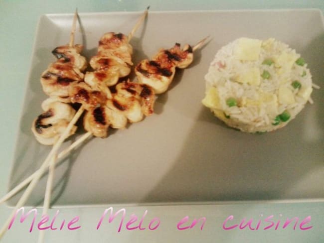 Brochette de poulet yakitori