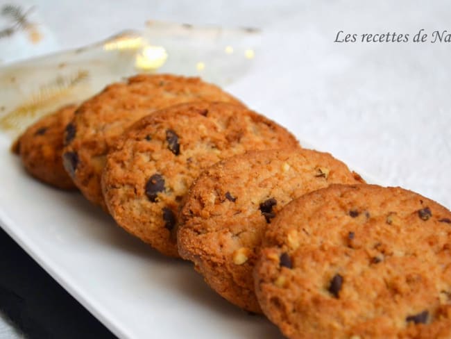 Cookies croquants au chocolat noir et noisettes