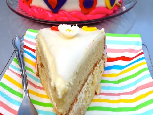 Gateau d'anniversaire au Fondant