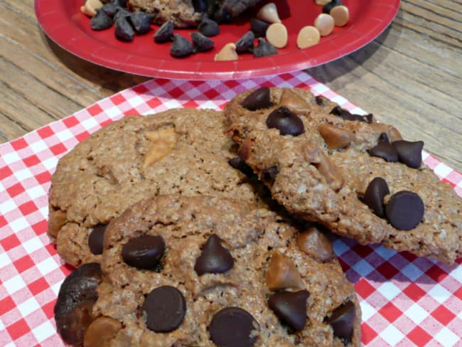 Cookies à l’avoine pépites caramel et chocolat