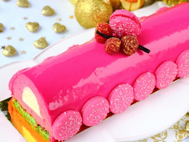 Bûche framboise