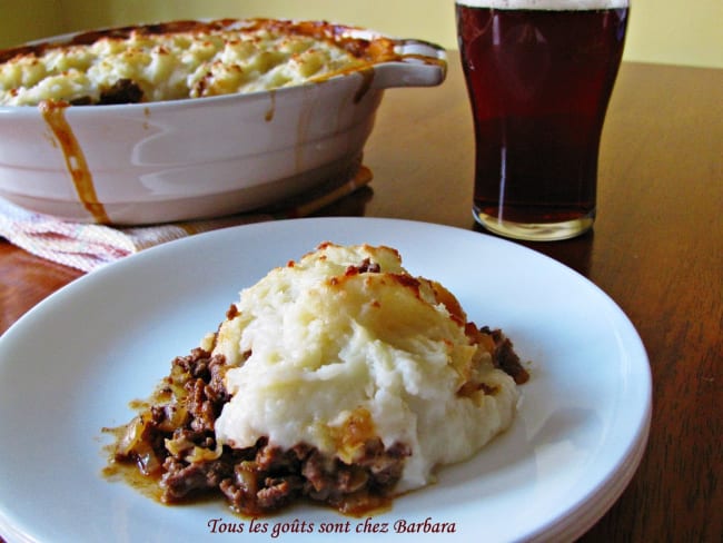 Cottage pie au boeuf et à la bière