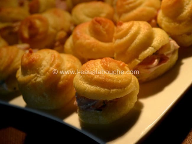 Chouquettes Farcies au Jambon et à la Moutarde