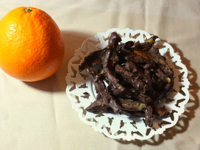 Orangettes au chocolat noir