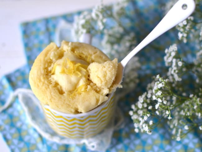 Mug cake végétal au citron