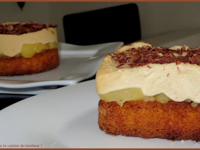 Sablé breton compotée de pommes et mousse spéculoos