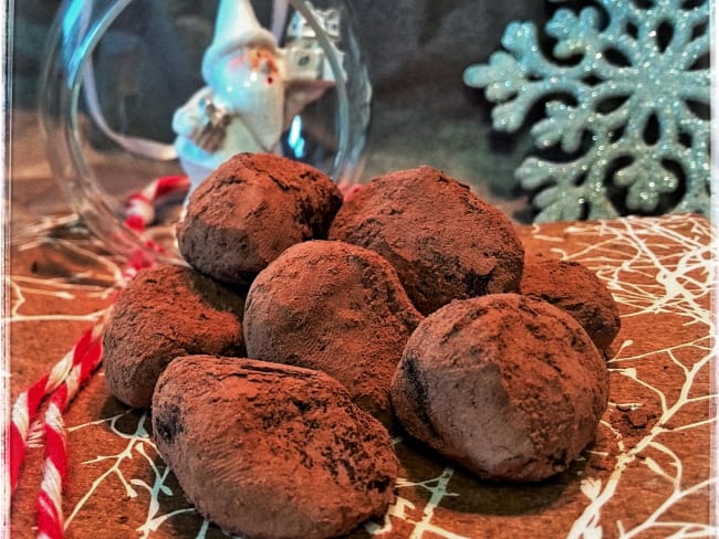 Truffes au chocolat et caramel