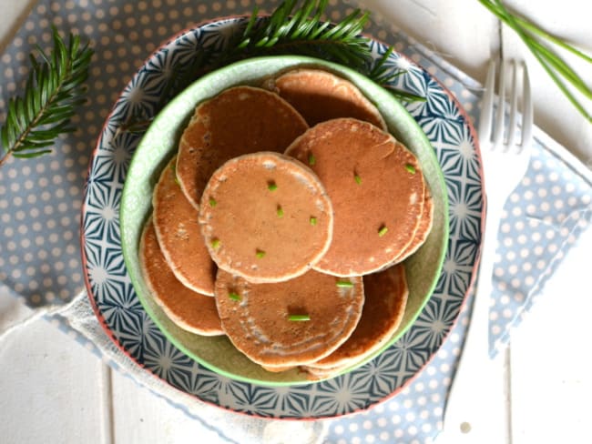 Blinis végétaux sans gluten au pavot et à la châtaigne