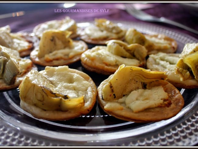 Tartelettes au chèvre et aux artichauts