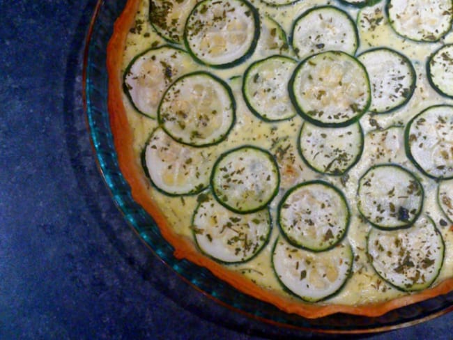 Tarte courgette et saumon