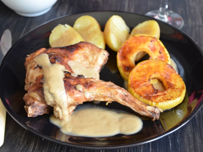 Lapin au cidre et aux pommes