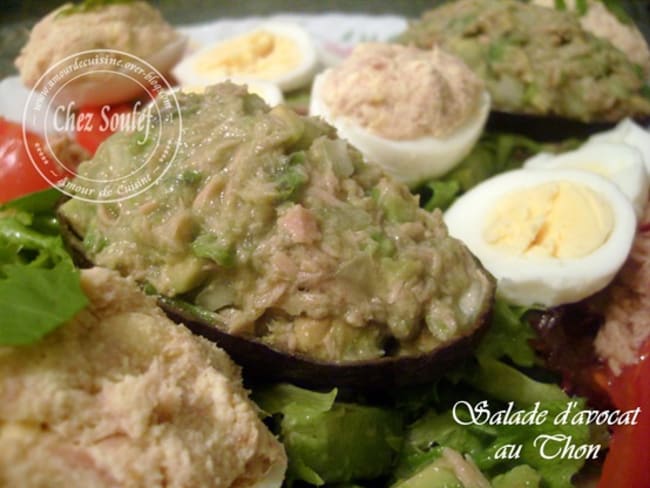 salade d'avocats farcis au thon