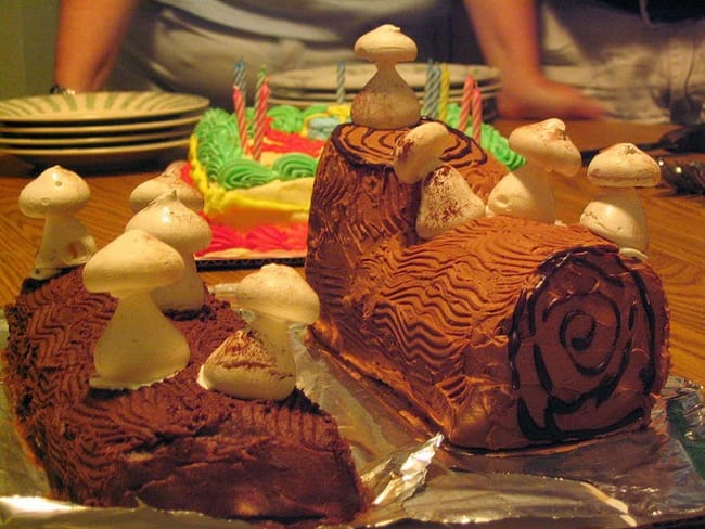 Bûche de Noël aux marrons et au chocolat