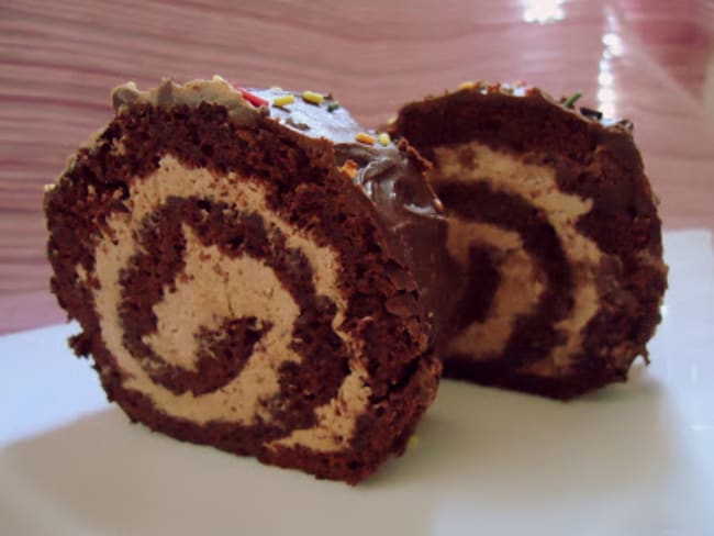 buche au chocolat et aux marrons