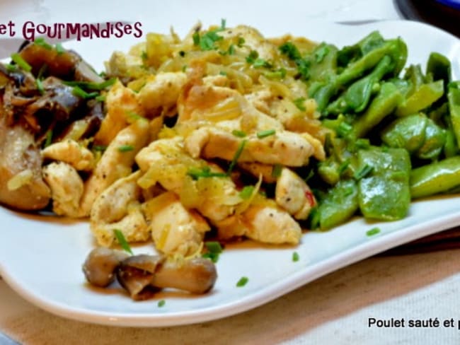 Poulet sauté et poêlée de légumes.