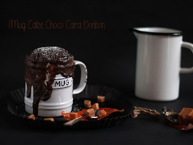 Mug Cake Bonbon Caramel et Chocolat en 5 minutes