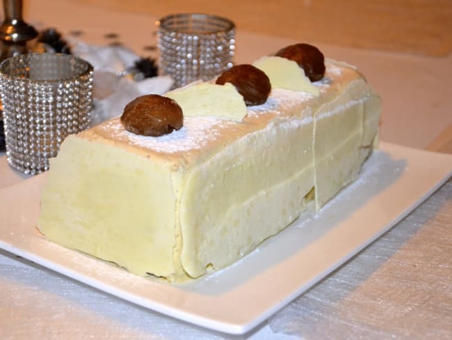 Bûche vanille – marron