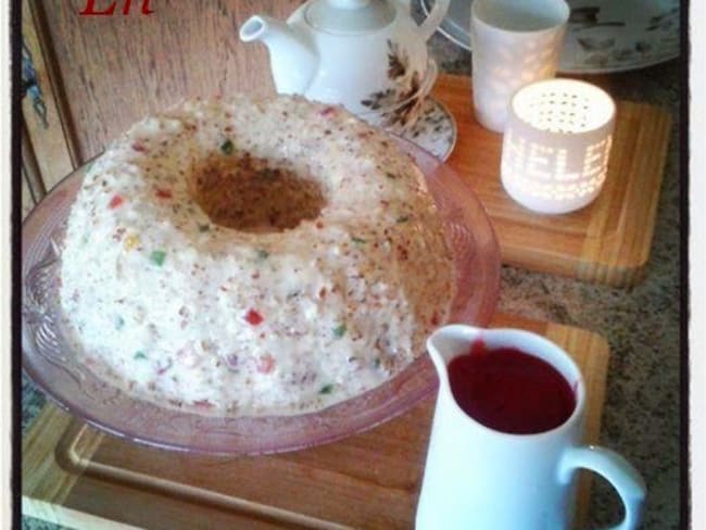 Blanc manger aux amandes et aux fruits confits