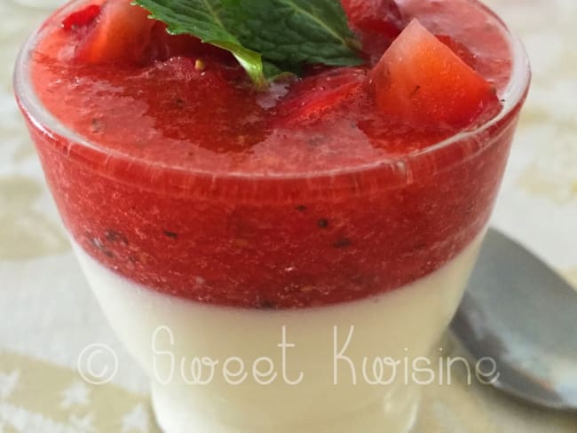 La panna cotta à la fraise