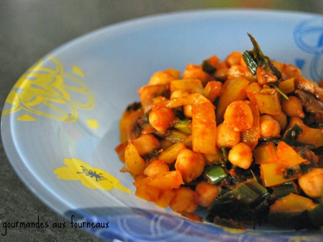 Salade de pois chiche aux légumes