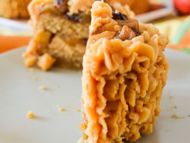 Minis layer-cake speculoos, pommes, caramel au beurre salé