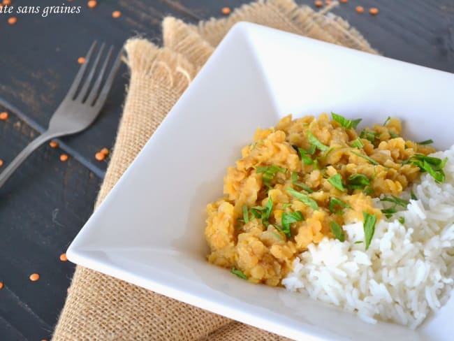 Dhal de lentilles corail