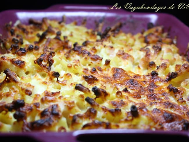 Gratin de macaroni au jambon