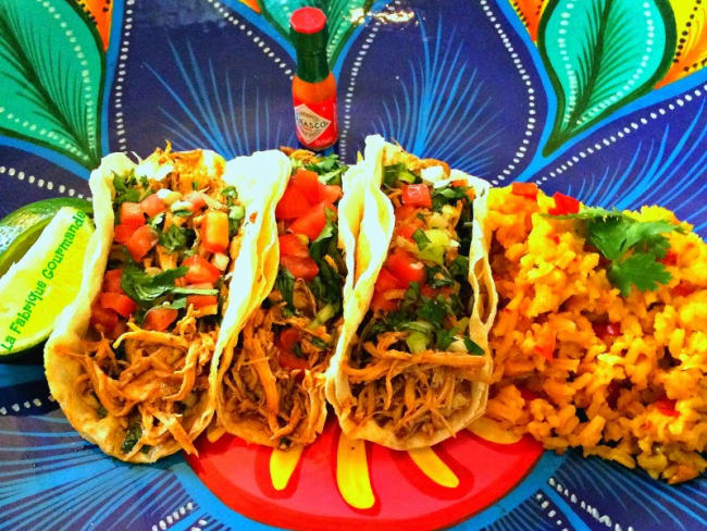 Tacos de poulet et Riz Mexicain : un en-cas simple et dépaysant