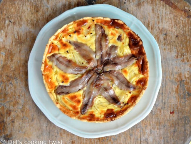 Tarte suédoise aux anchois et aux oignons