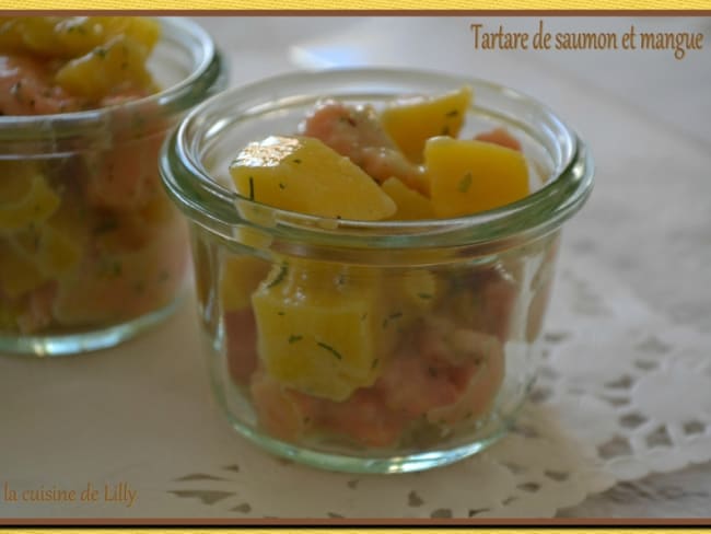 Verrine de saumon et mangue