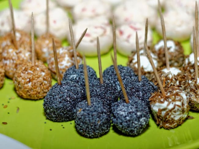 Bouchées de raisin au fromage