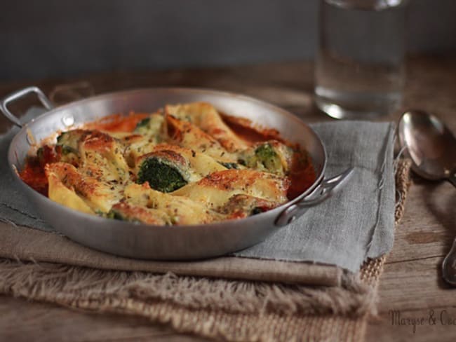 Conchiglioni Farcis à la Ricotta et Épinards