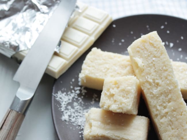 Fondant noix de coco et chocolat blanc, sans beurre