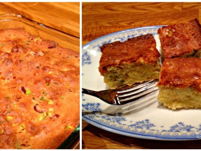 Blondies au citron, aux pistaches salées et au chocolat blanc