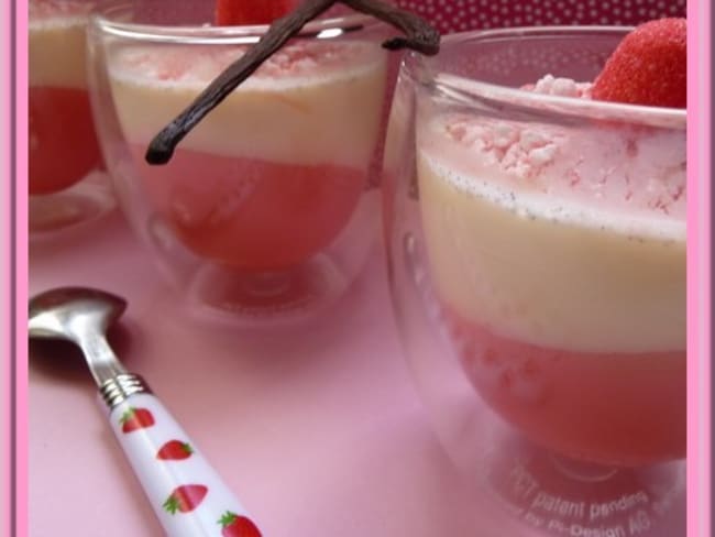 Panna cotta fraise Tagada et vanille