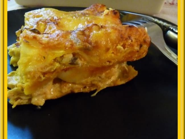 Lasagnes poulet - champignons