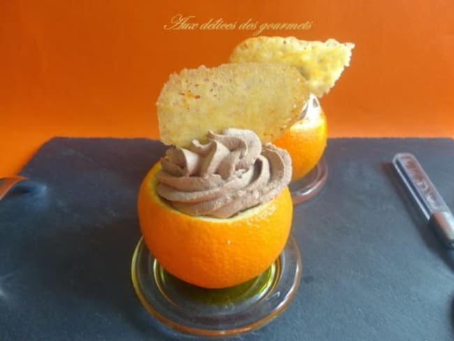 Mousse chocolat parfumée à l'orange