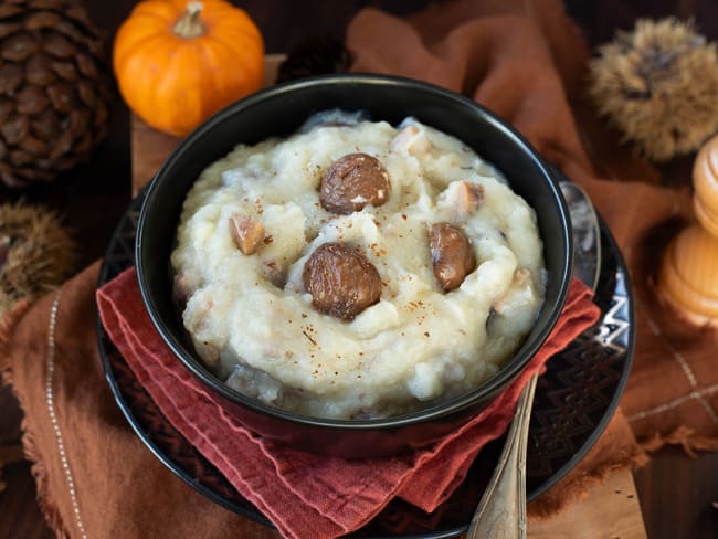 Purée de topinambours aux marrons