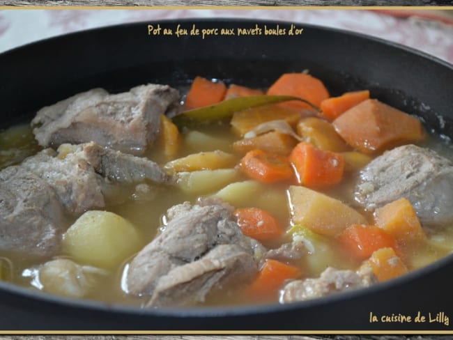 Pot au feu de porc et navets boules d'or