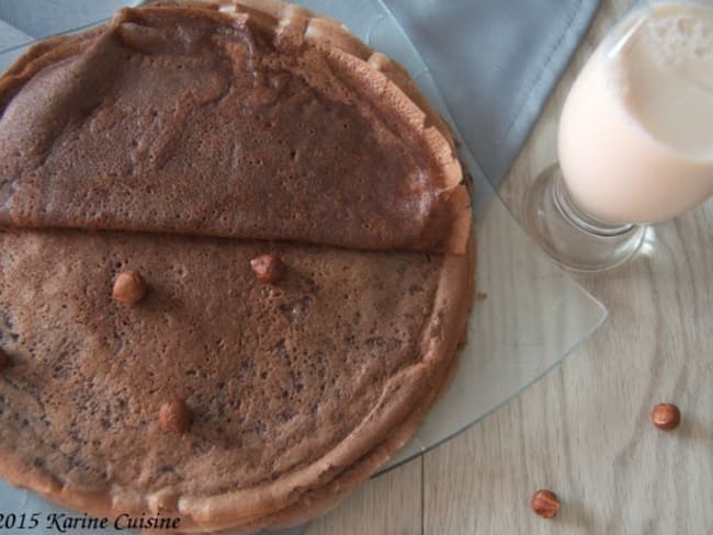 Les crêpes au cacao et au lait de noisettes