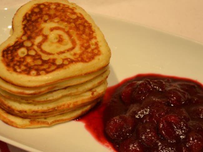 Pancakes pour la Saint Valentin