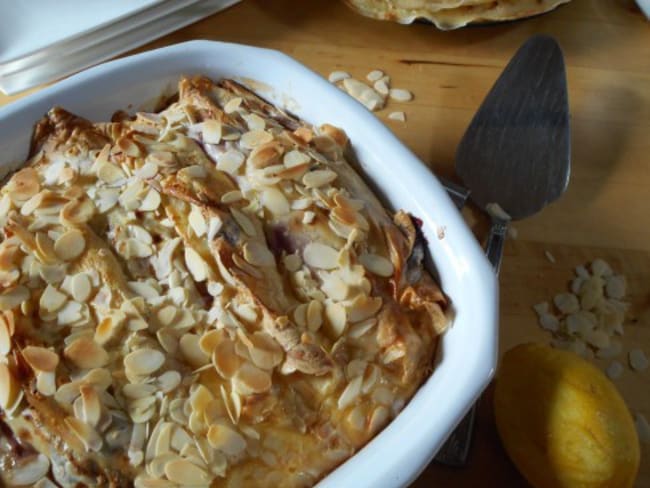 Gratin de crêpes aux griottes et mascarpone