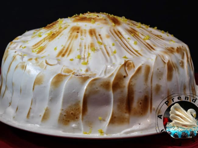 Gâteau à la vanille et crème de citron meringué