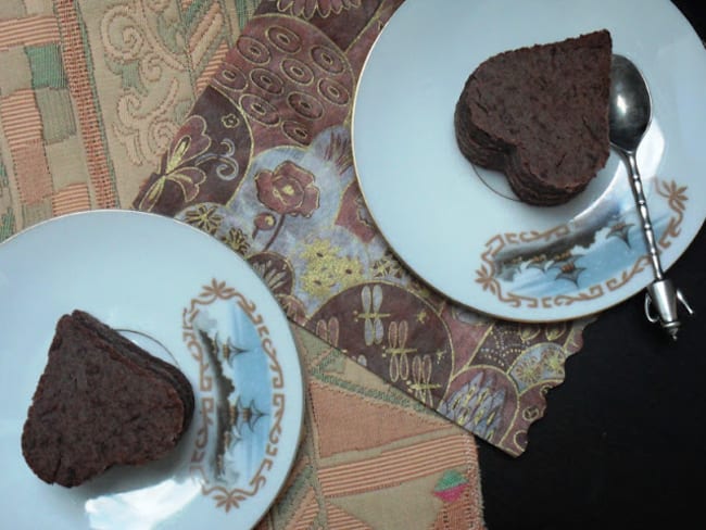 Petits gâteaux en forme de cœur avec pâte de haricots azukis