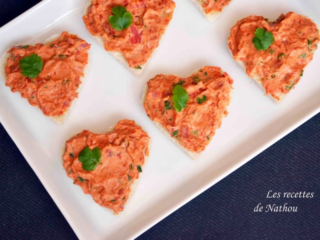 Petits toasts aux rillettes de chorizo